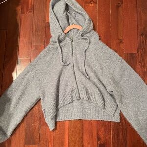 Zara blue zip up sweater